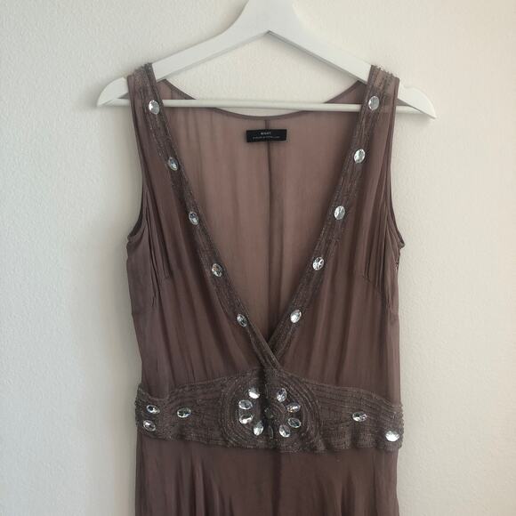 Night by Birger et Mikkelsen sheer beaded sleeveless formal dress - Picture 2 of 5